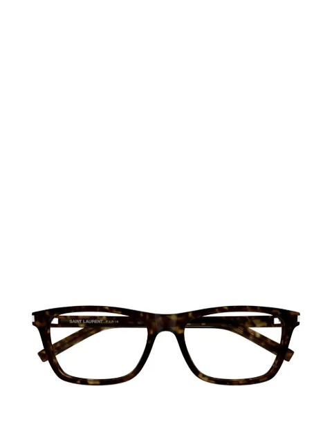 Saint Laurent Eyewear havana square-frame glasses