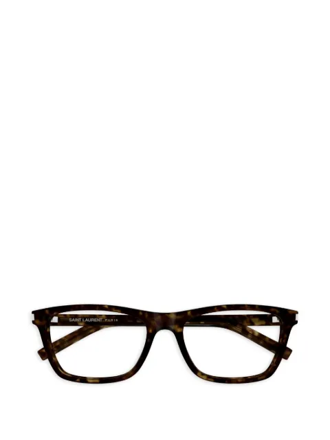 Saint Laurent Eyewear havana square-frame glasses
