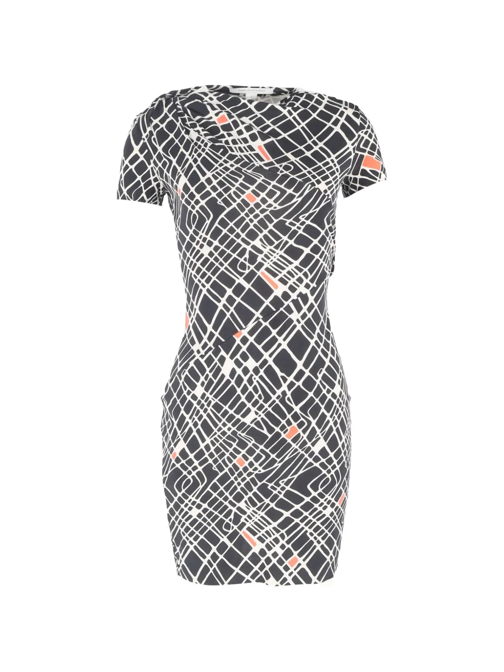 Diane Von Furstenberg Vintage Oda printed mini dress - Nero