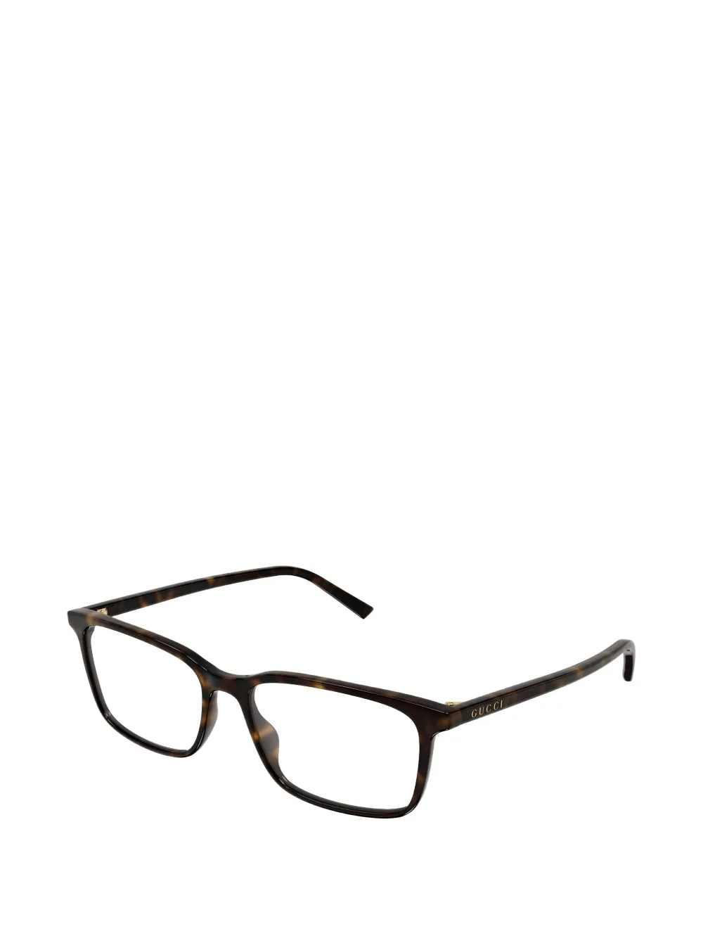 Gucci Eyewear Bril met rechthoekig montuur Bruin