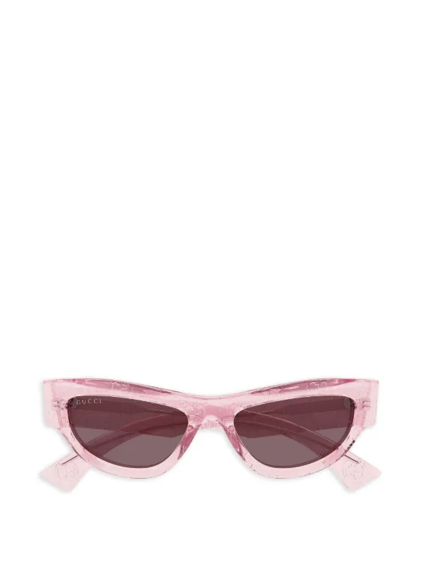 GUCCI ピンク サングラス Gucci Eyewear ジオメトリック サングラス | ピンク | FARFETCH JP