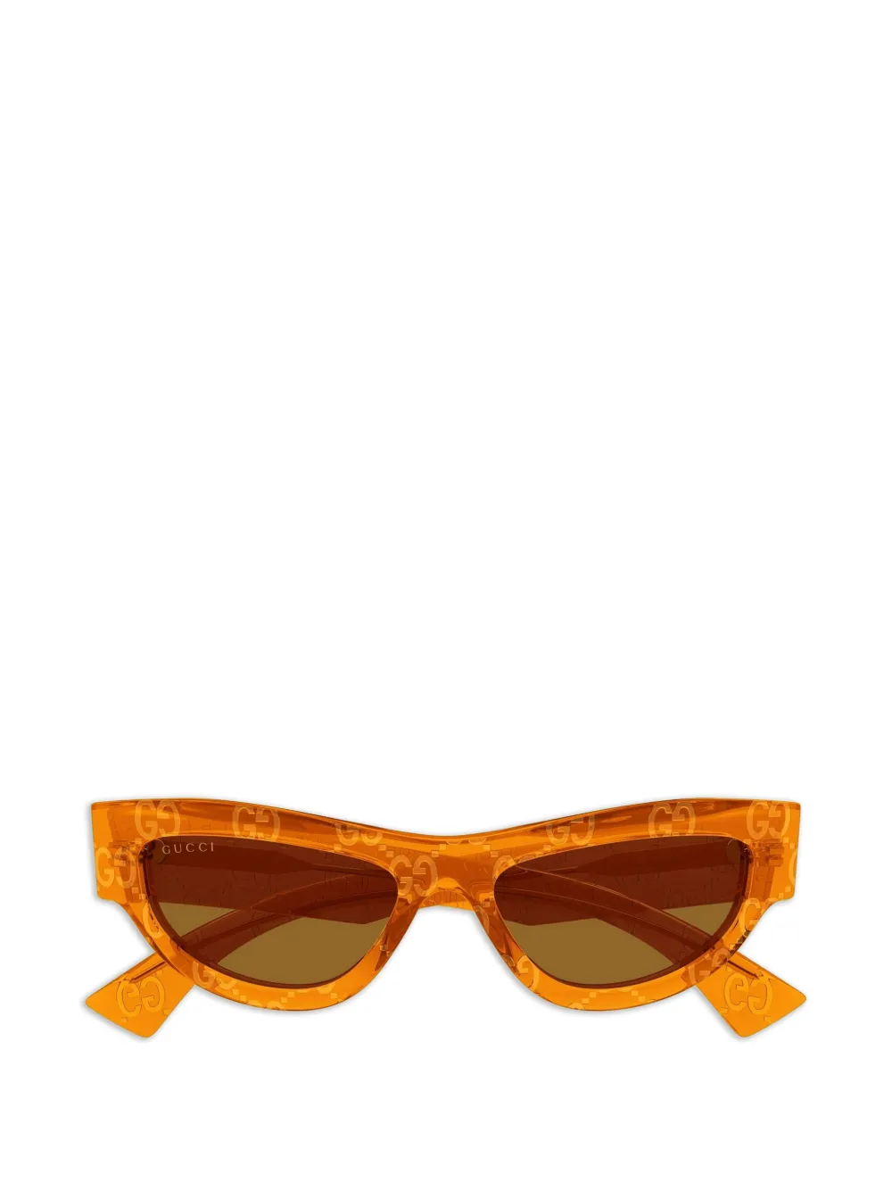 Gucci Eyewear Occhiali da sole con monogramma - Arancione