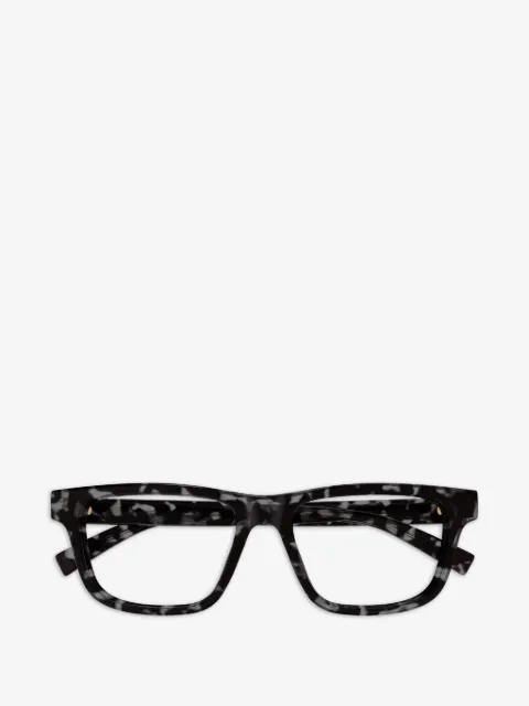 Gucci Eyewear havana rectangle frame glasses