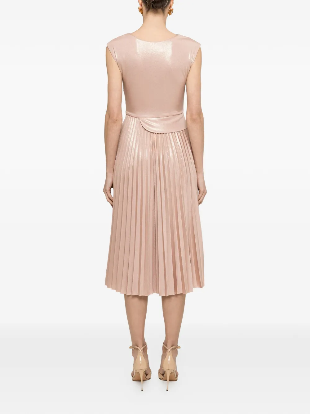 NISSA Jersey midi-jurk met metallic effect Roze