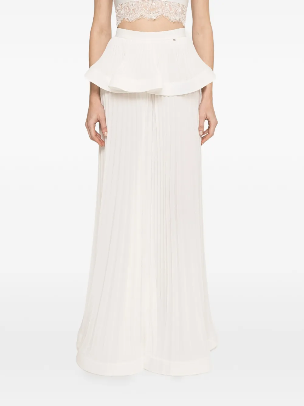 NISSA pleated palazzo pants - Bianco