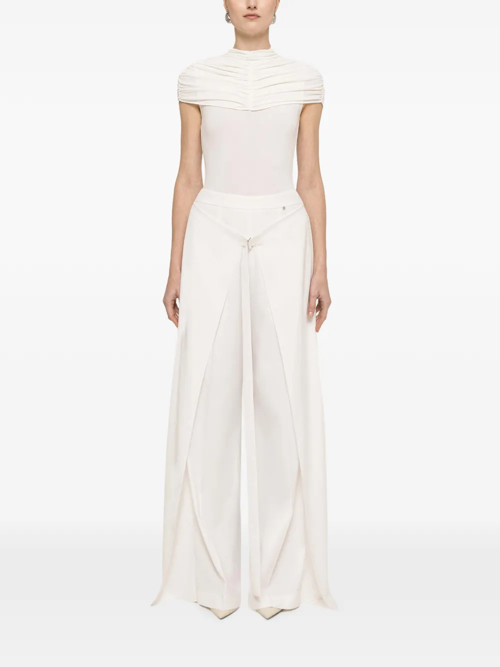 NISSA Body met ruches detail Wit