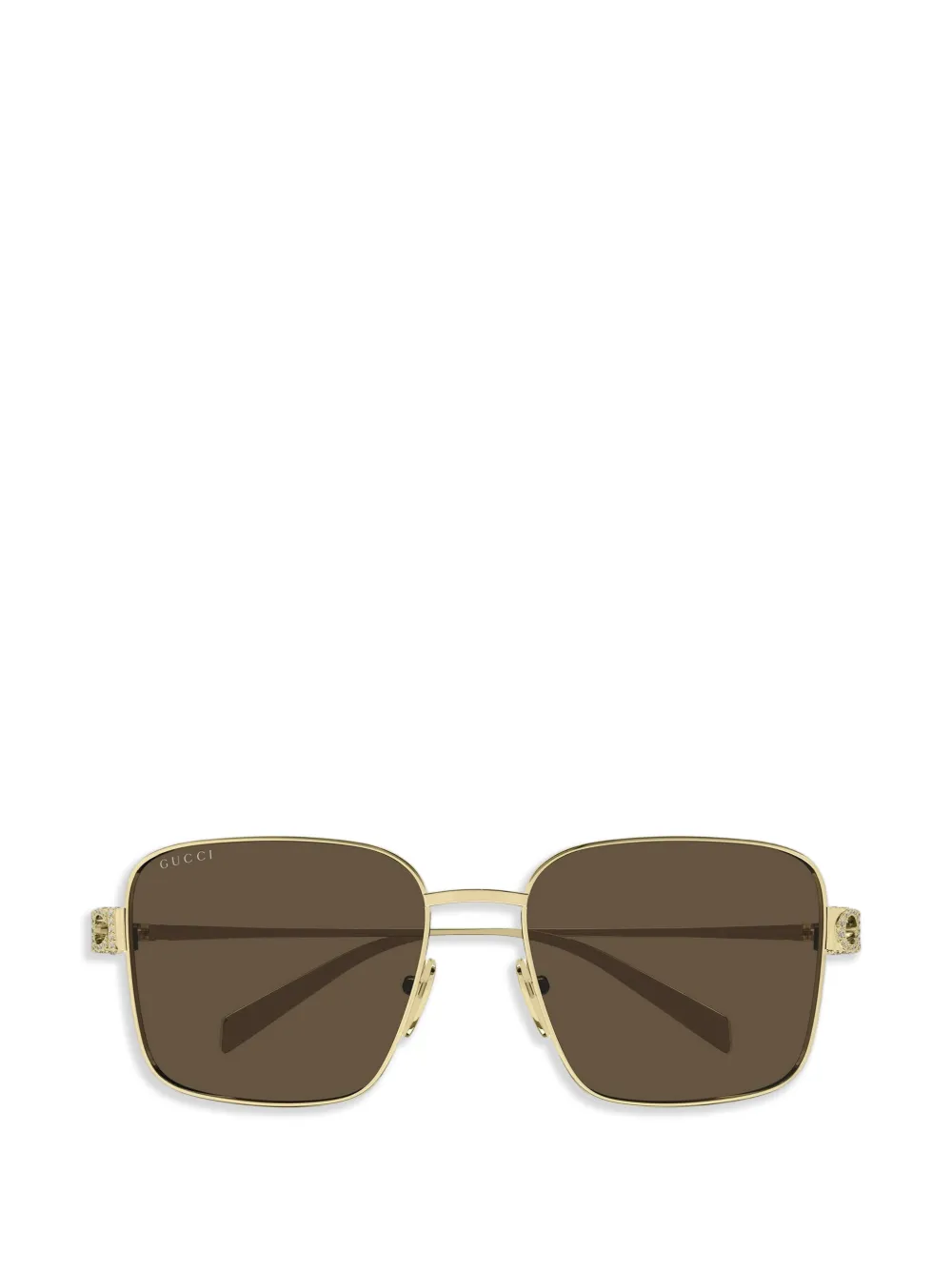 Gucci Eyewear logo square-frame sunglasses - Oro