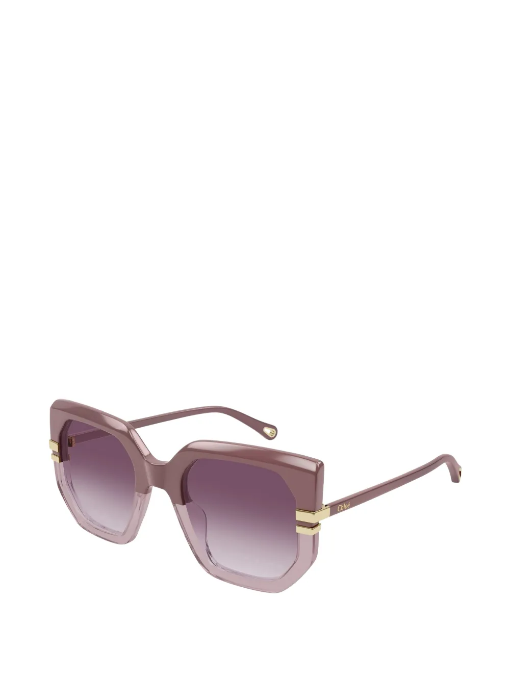 Chloé Eyewear Zonnebril met geometrisch montuur Paars