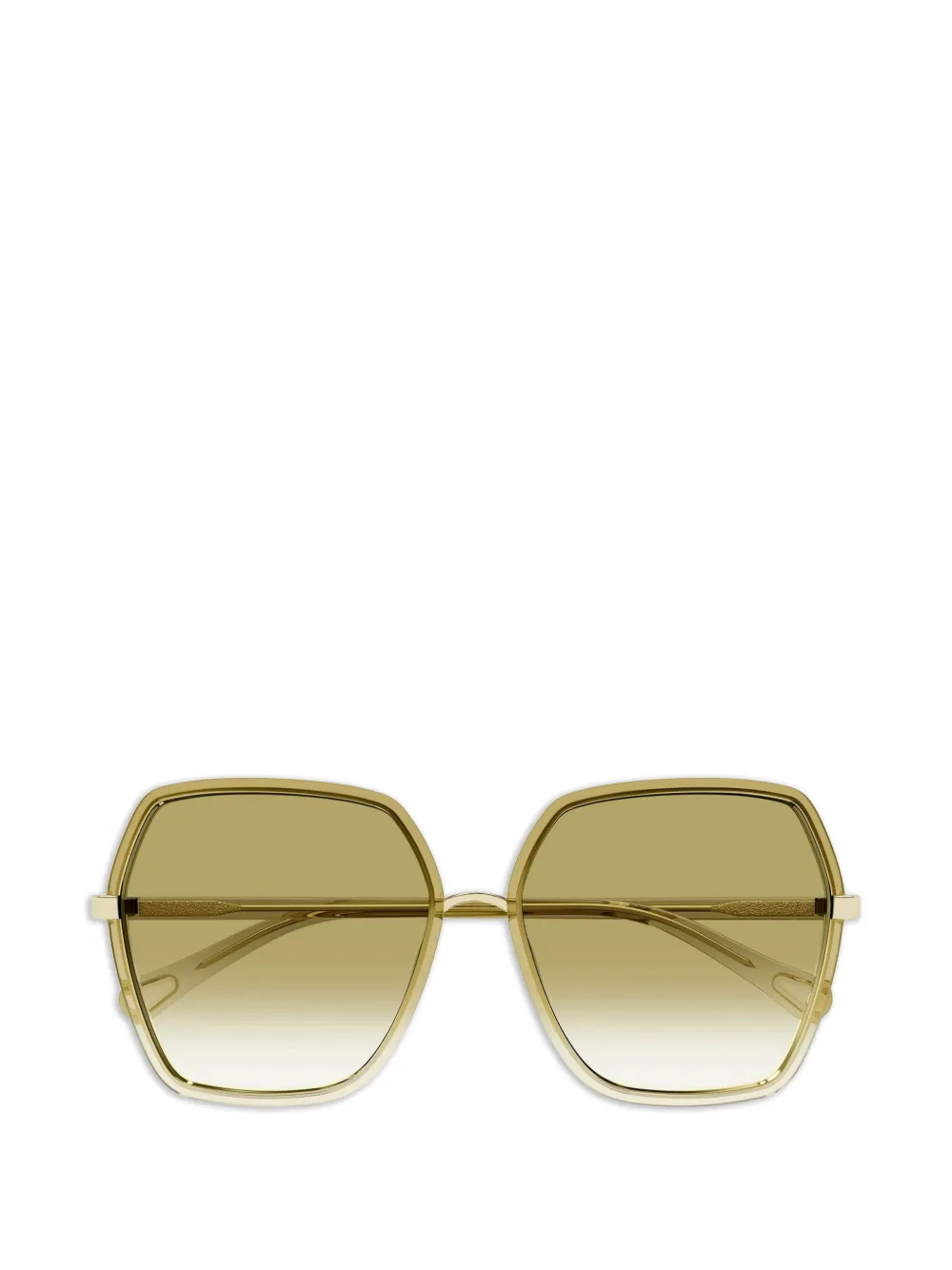 Chloé Eyewear geometric oval-frame sunglasses - Oro