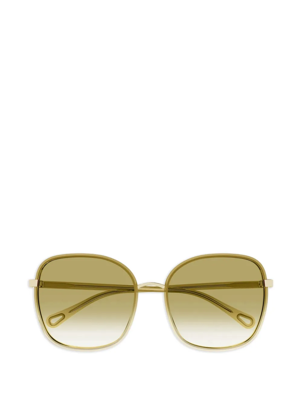 Chloé Oval-frame Sunglasses In Gold