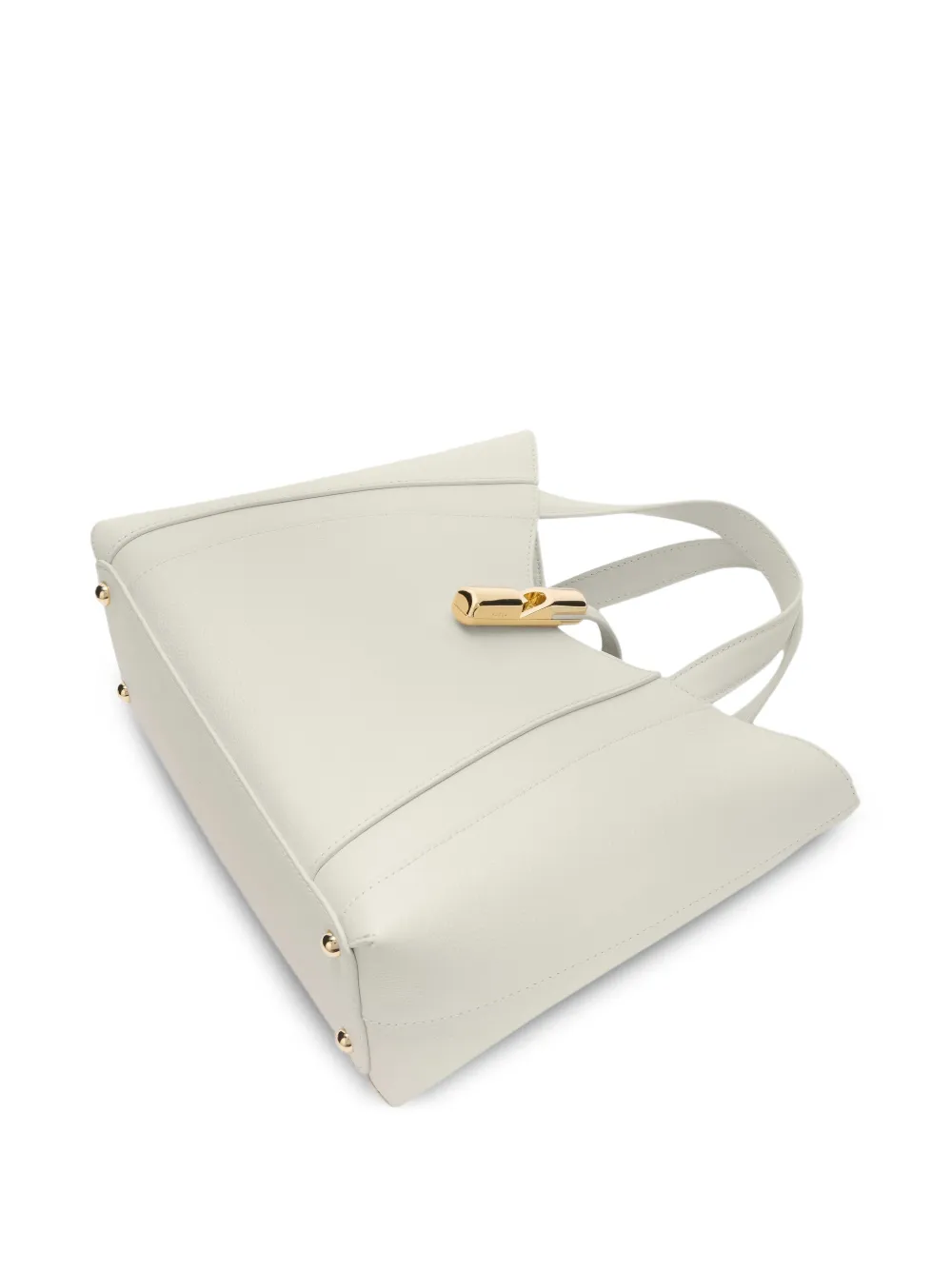 Furla Kleine Goccia leren shopper met textuur Wit