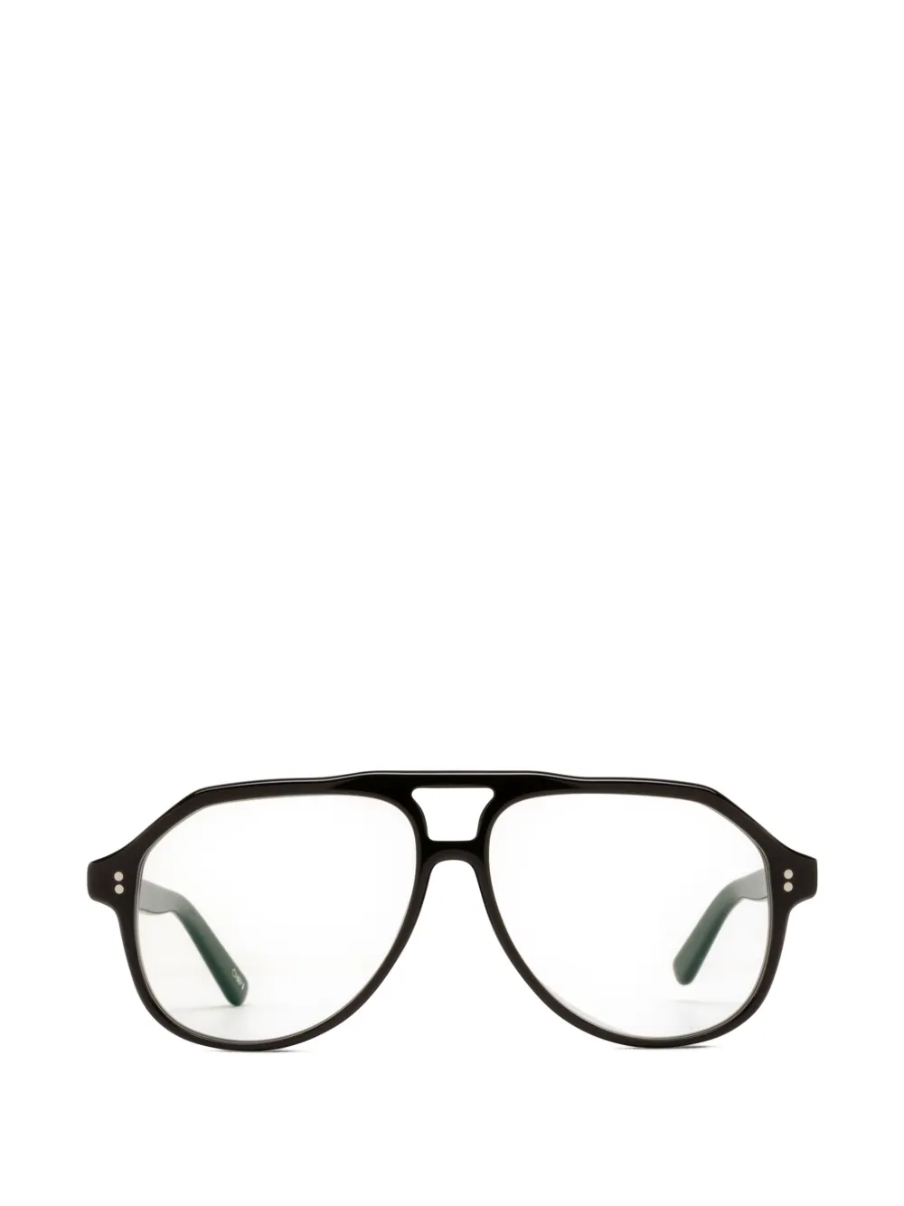 Chimi Sally browline-detail glasses - Marrone