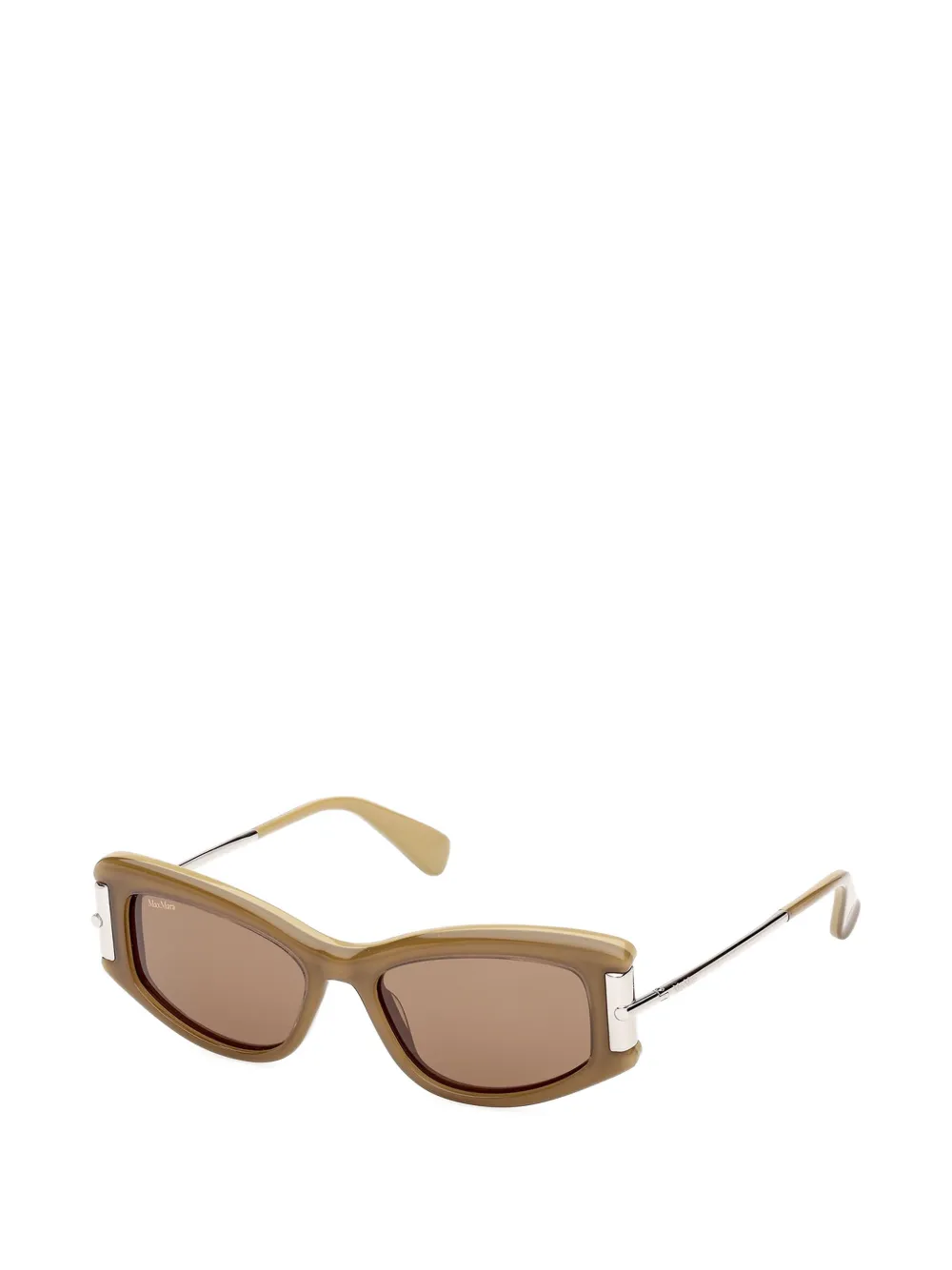 Max Mara Eyewear Zonnebril met rechthoekig montuur Bruin
