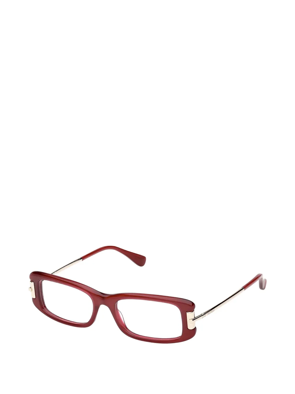  Max Mara Eyewear Lunettes De Vue à Monture Rectangulaire - Rouge 