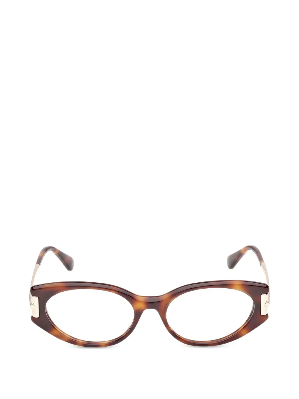 Max Mara Eyewear oval-frame glasses - Marrone
