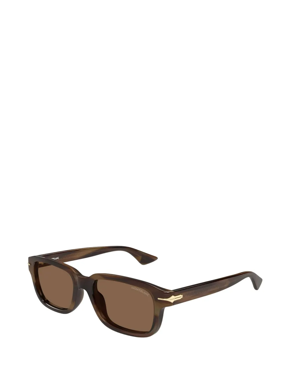 Montblanc Zonnebril met vierkant montuur Bruin