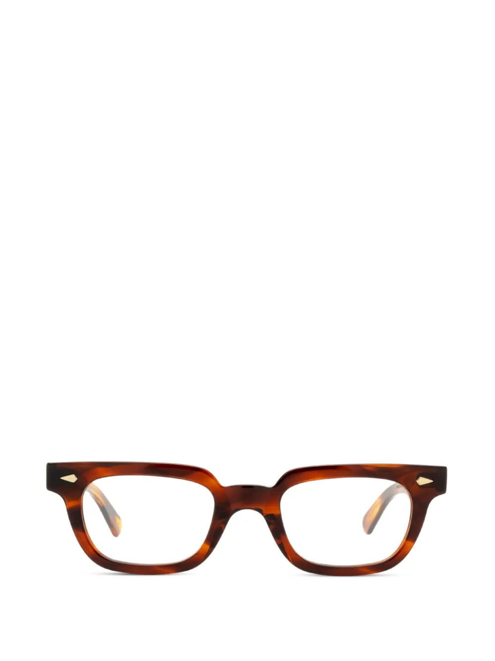 JULIUS TART OPTICAL T-Man square frame glasses - Marrone