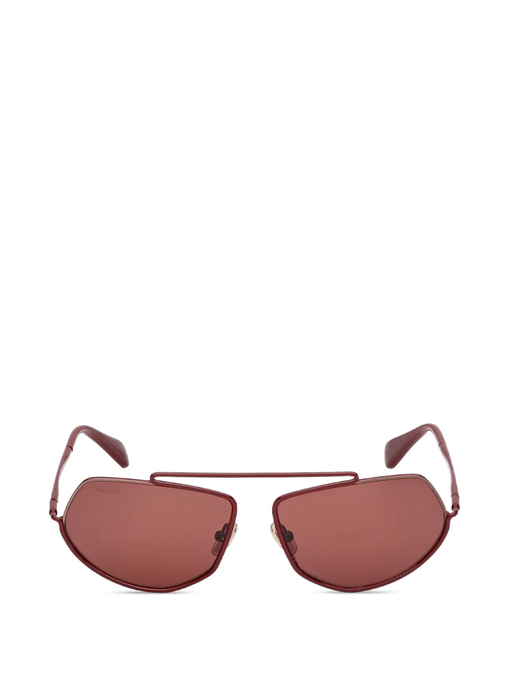 Max Mara Eyewear brow-bar geometric-shape sunglasses - Rosso