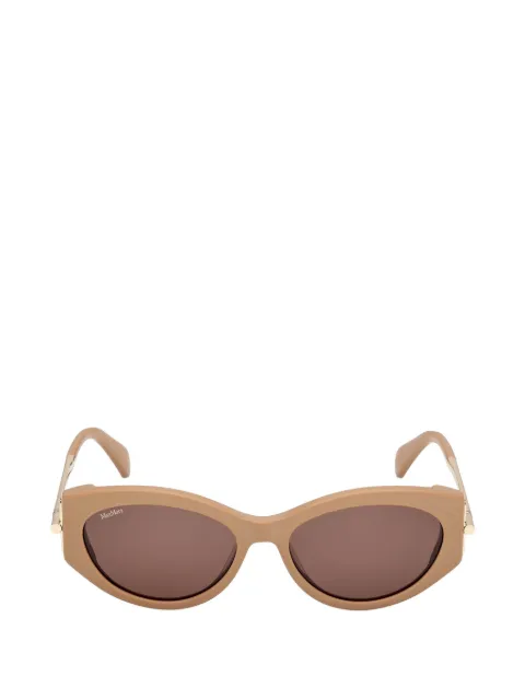 Max Mara Eyewear matte light brown geometic sunglasses