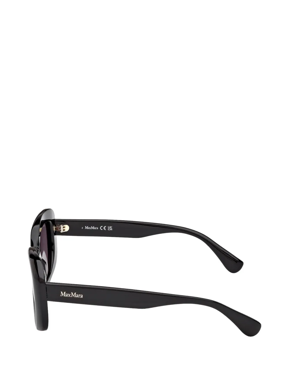 Max Mara Eyewear Zonnebril met rechthoekig montuur Zwart
