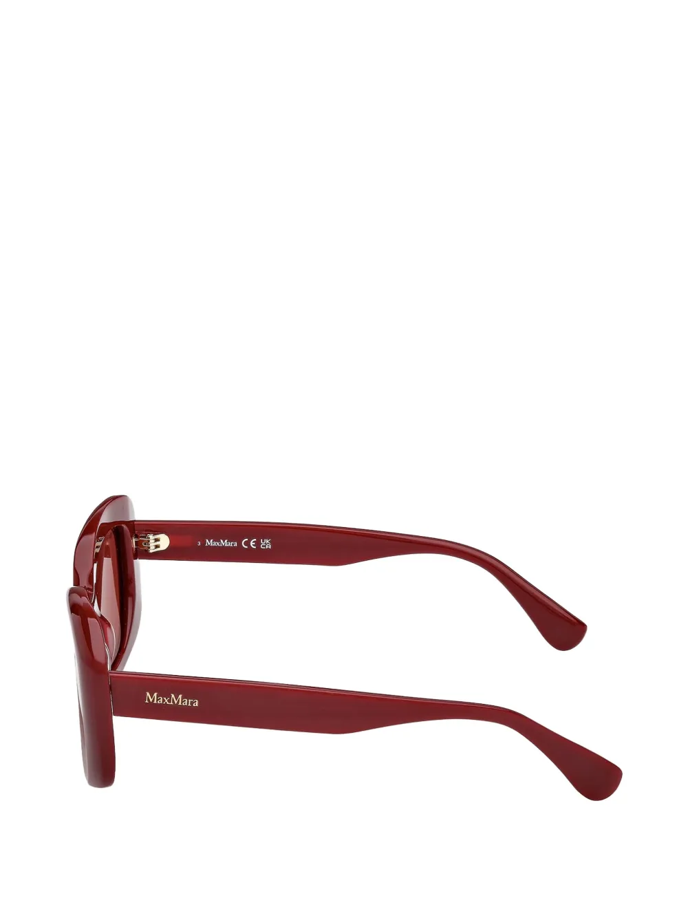 Max Mara Eyewear Zonnebril met ovalen montuur Rood