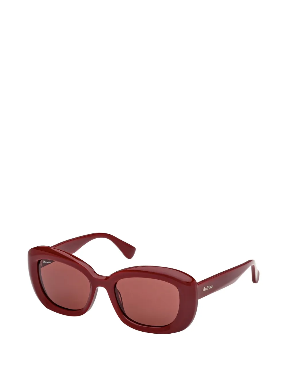 Max Mara Eyewear Zonnebril met ovalen montuur Rood