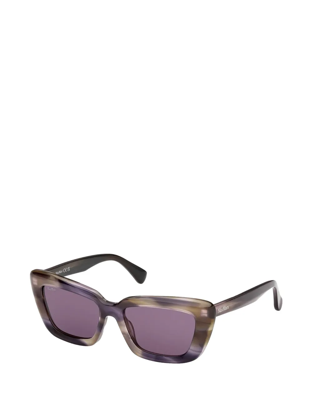 Max Mara Eyewear Zonnebril met vierkant montuur Paars