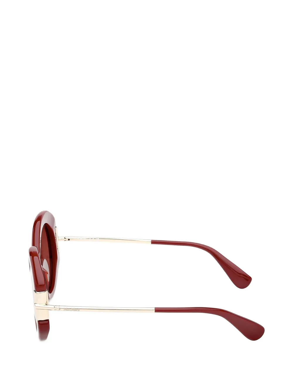 Max Mara Eyewear Zonnebril met rond montuur Rood