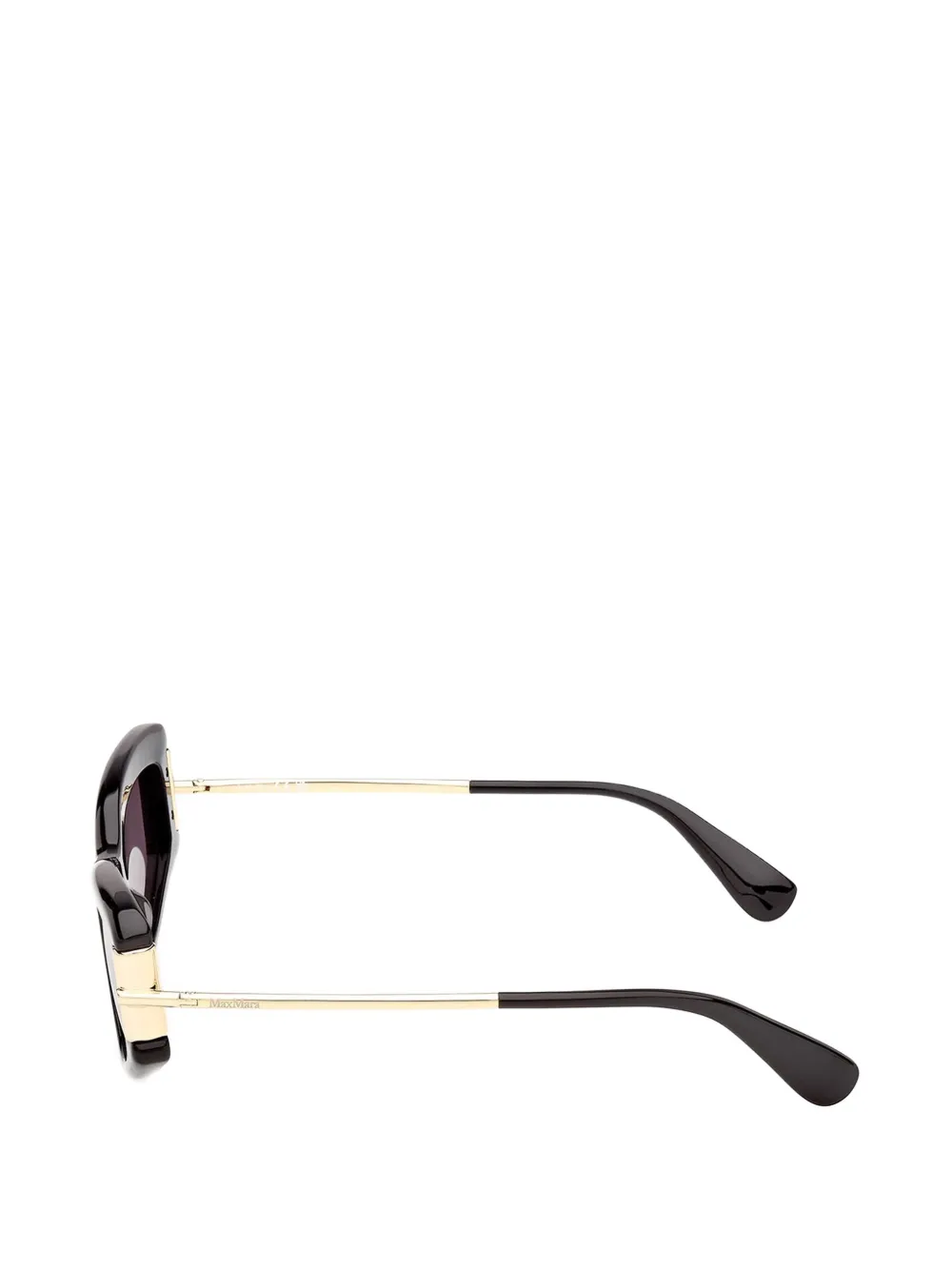 Max Mara Eyewear Zonnebril met rechthoekig montuur Zwart