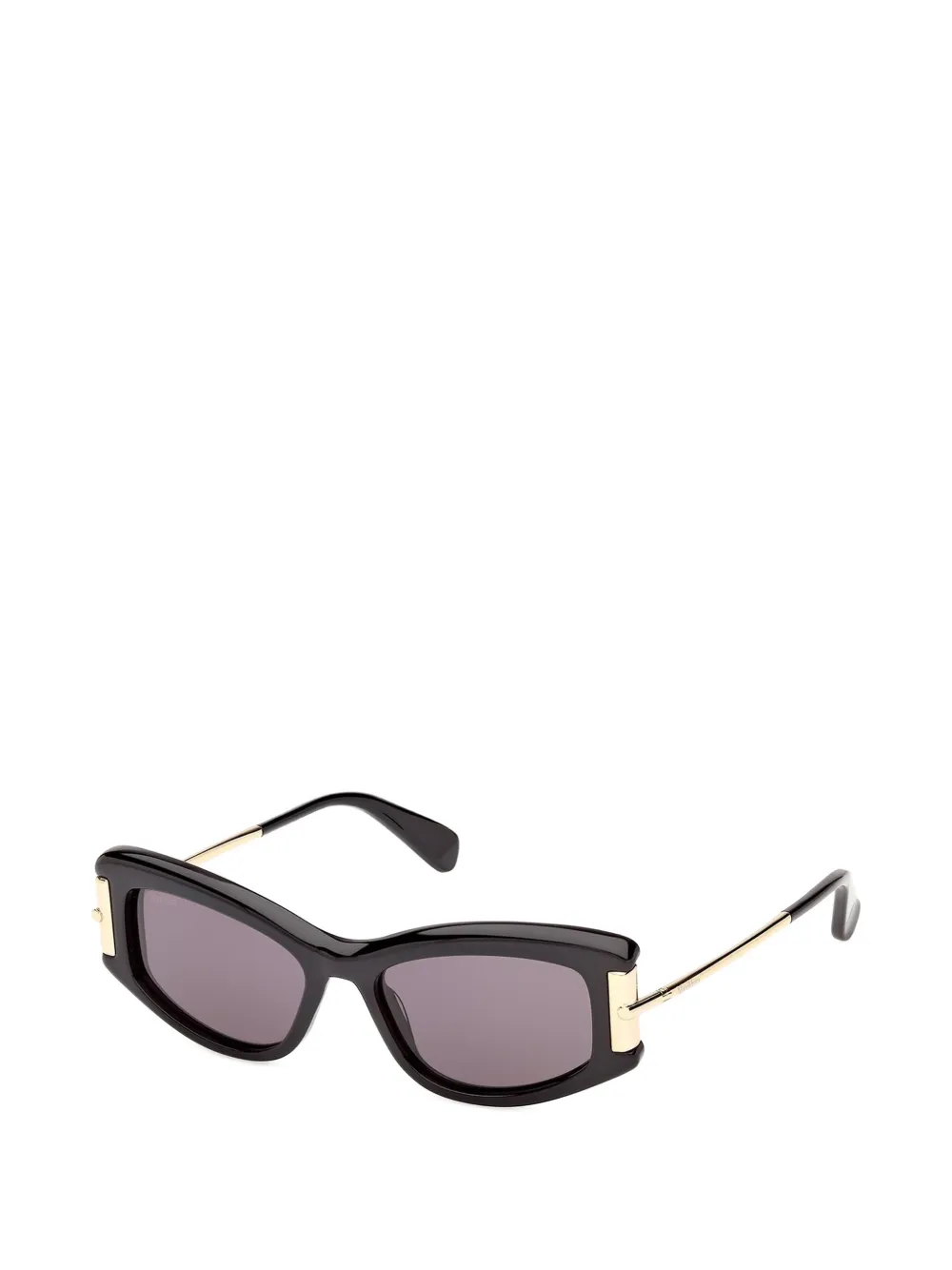 Max Mara Eyewear Zonnebril met rechthoekig montuur Zwart