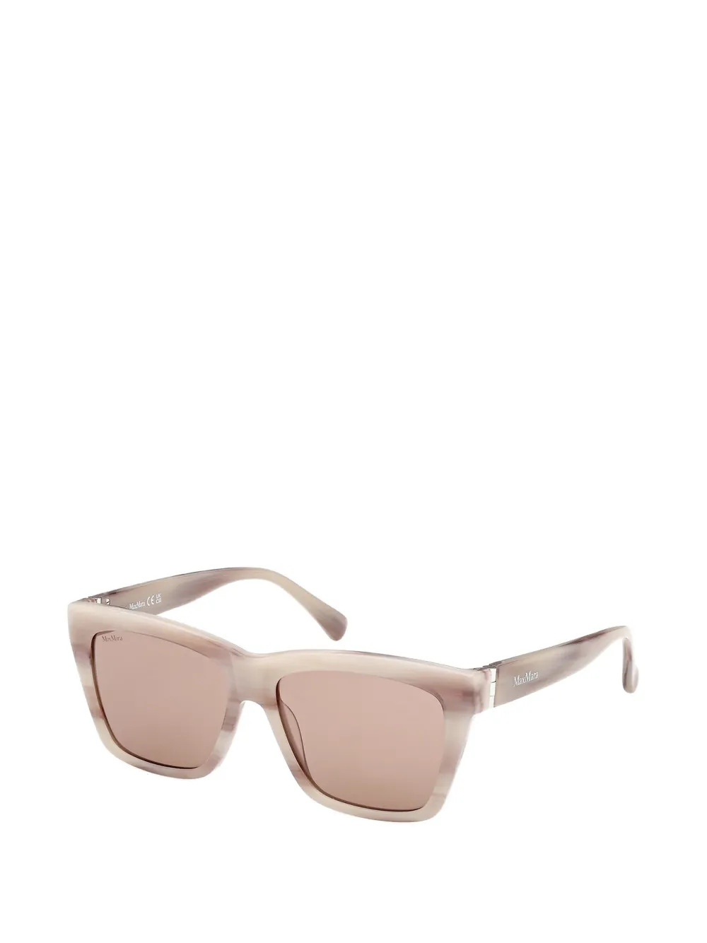Max Mara Eyewear Zonnebril met vierkant montuur Beige