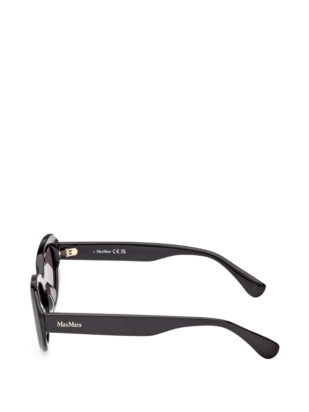 Max Mara Eyewear Zonnebril met ovalen montuur Zwart