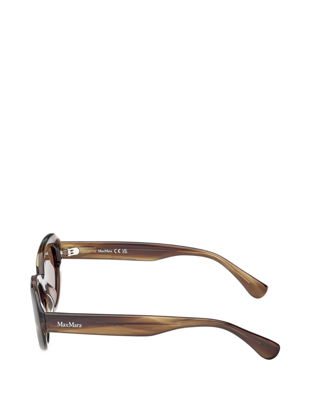Max Mara Eyewear Zonnebril met ovalen montuur Bruin