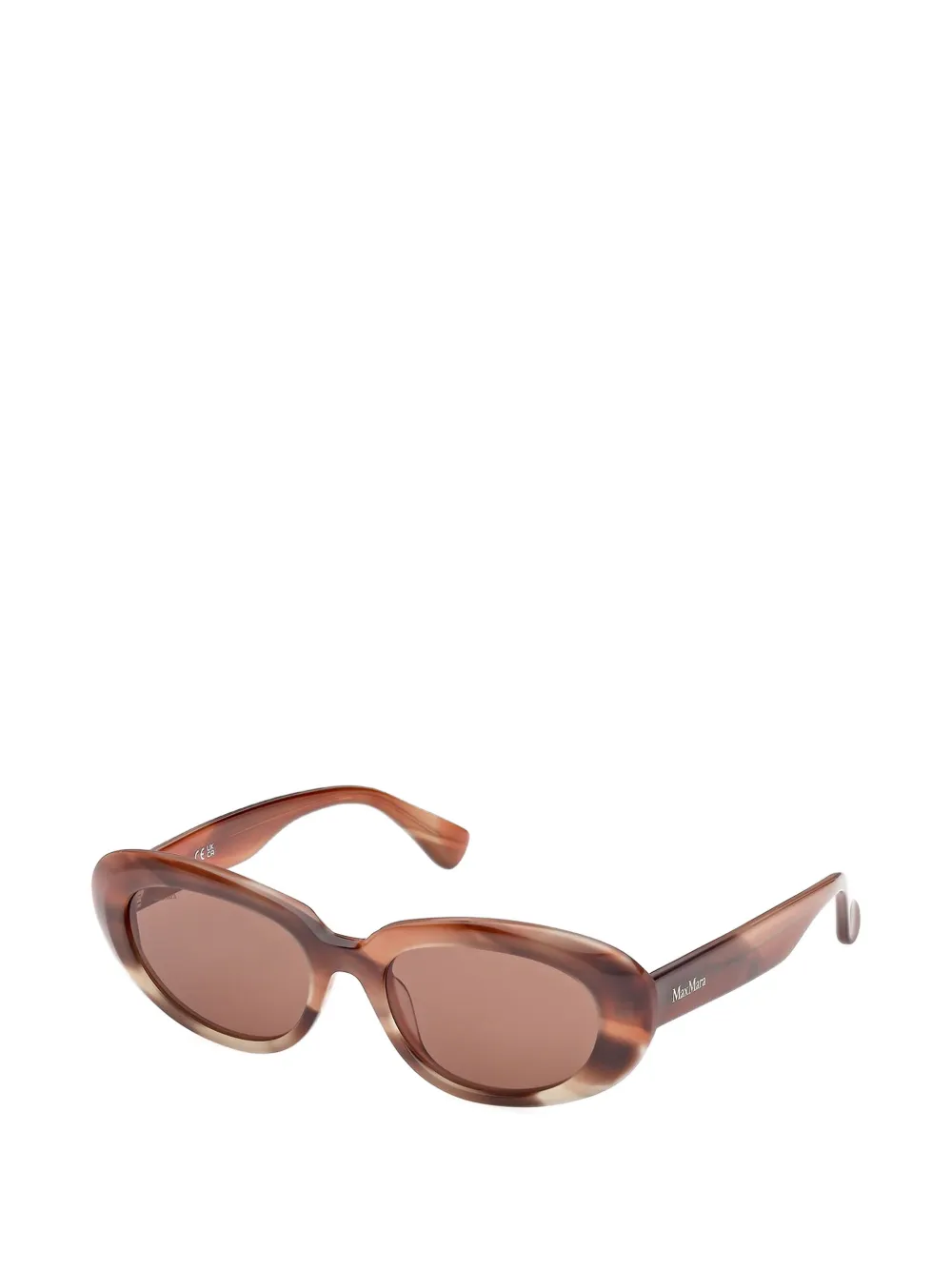 Max Mara Eyewear Zonnebril met ovalen montuur Bruin