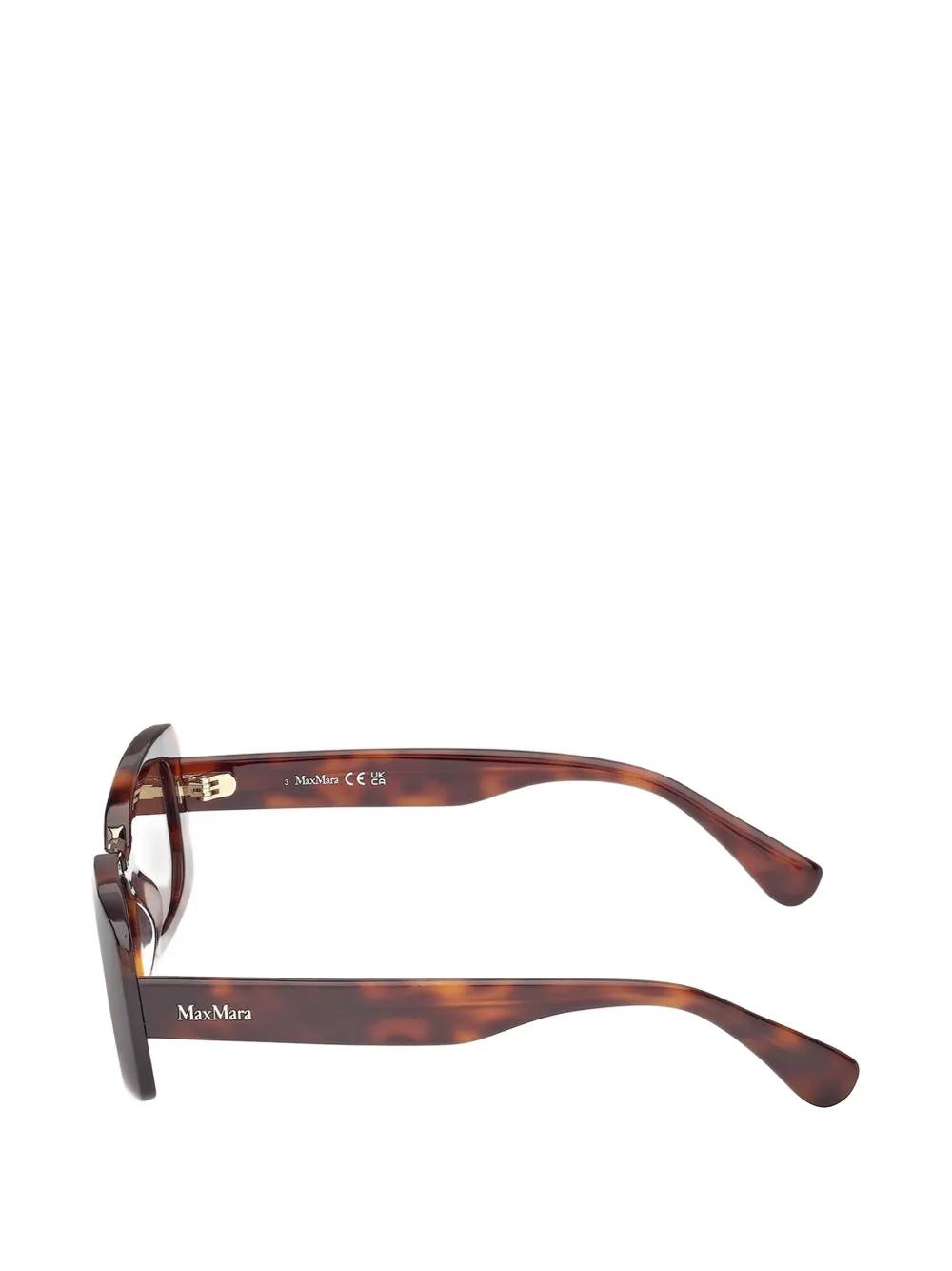Max Mara Eyewear Zonnebril met rechthoekig montuur Bruin
