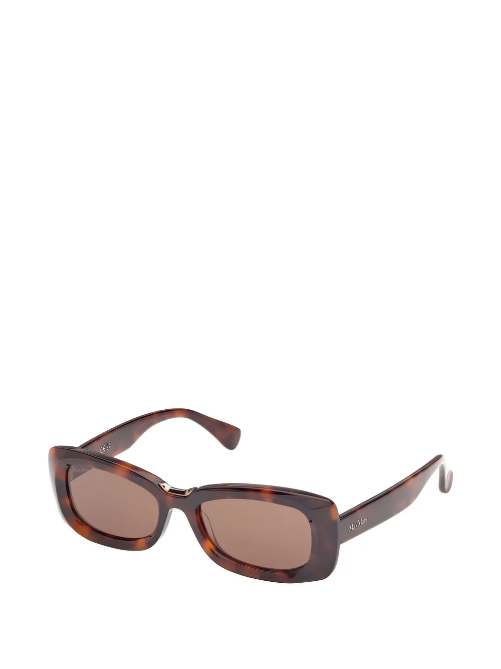 Max Mara Eyewear Zonnebril met rechthoekig montuur Bruin