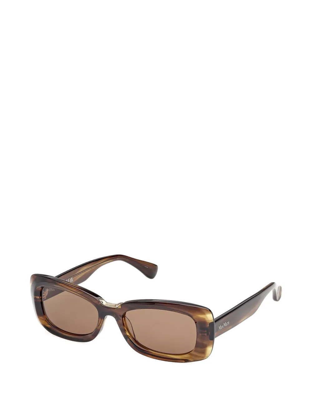 Max Mara Eyewear Zonnebril met rechthoekig montuur Groen
