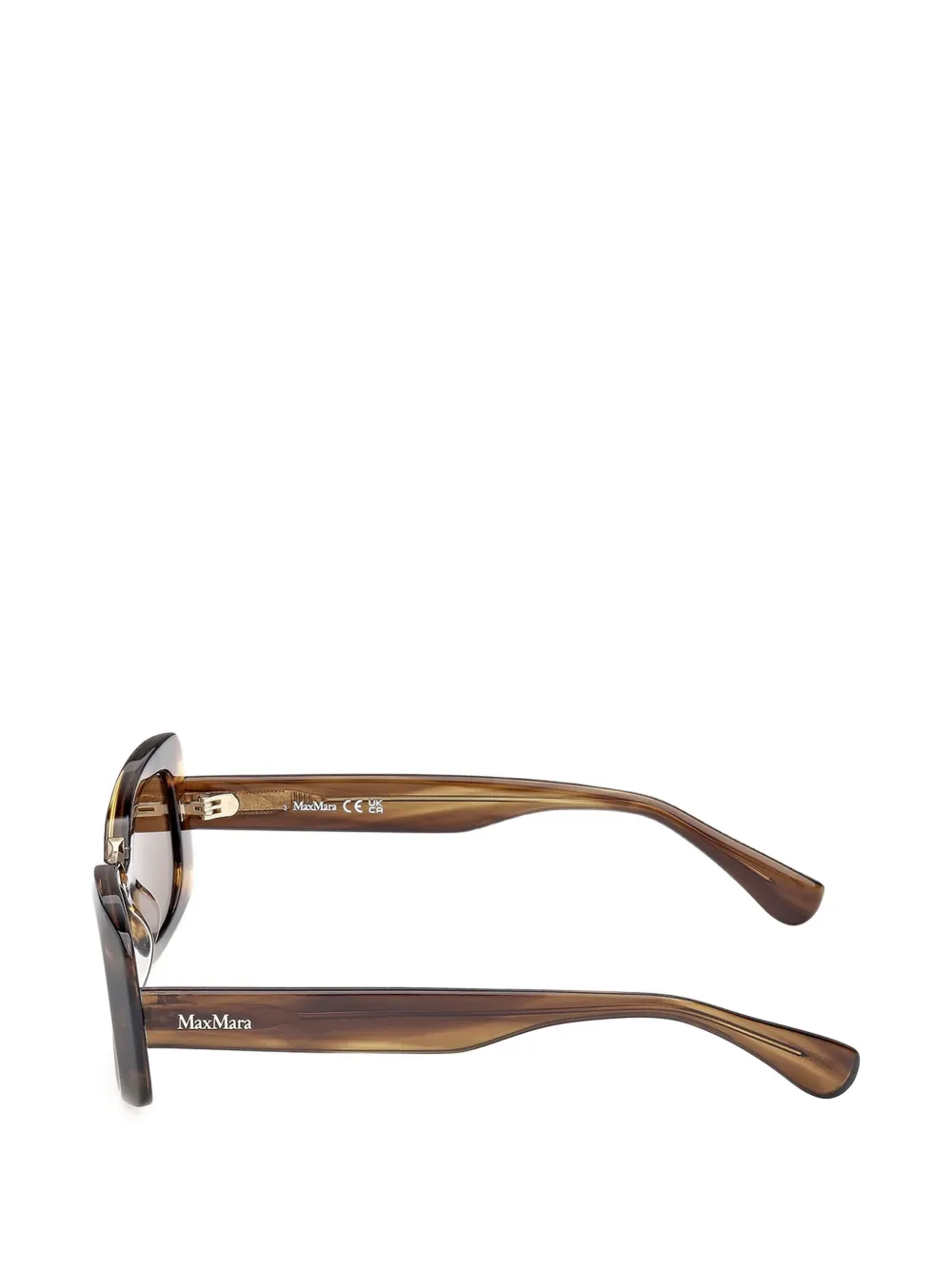 Max Mara Eyewear Zonnebril met rechthoekig montuur Groen