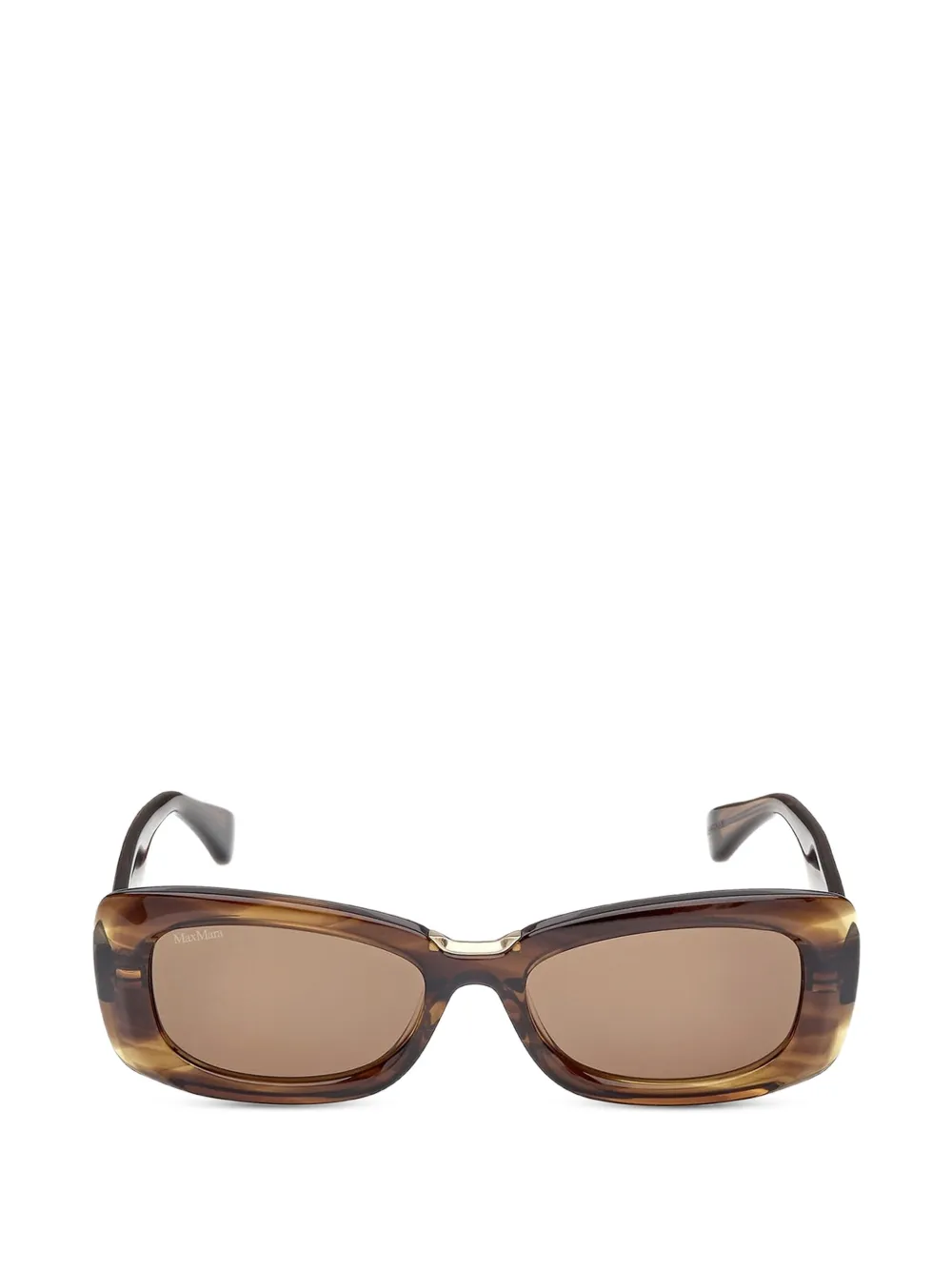 Max Mara Eyewear Sonnenbrille mit eckigem Gestell - Grün