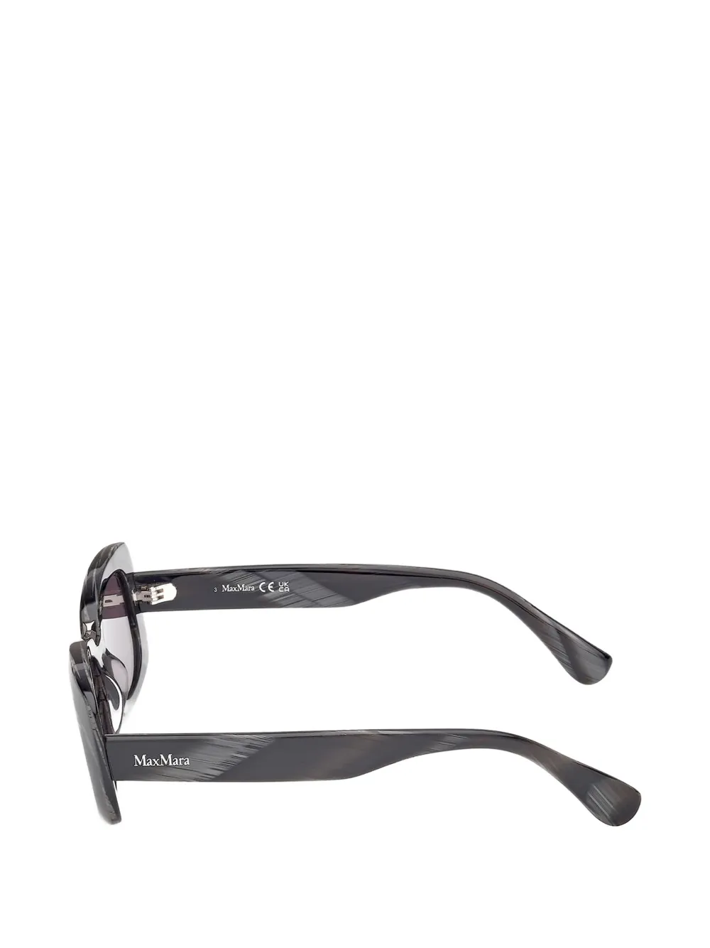 Max Mara Eyewear Zonnebril met rechthoekig montuur Zwart