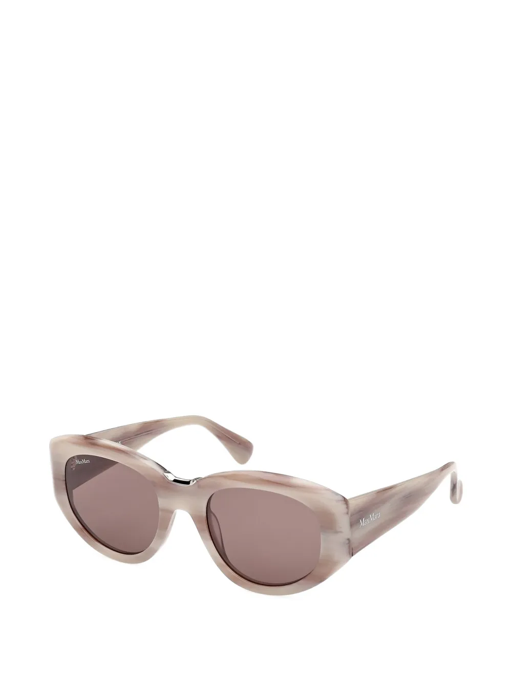 Max Mara Eyewear Zonnebril met ovalen montuur Beige