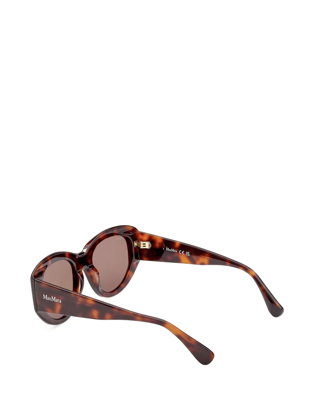 Max Mara Eyewear Zonnebril met ovalen montuur Bruin