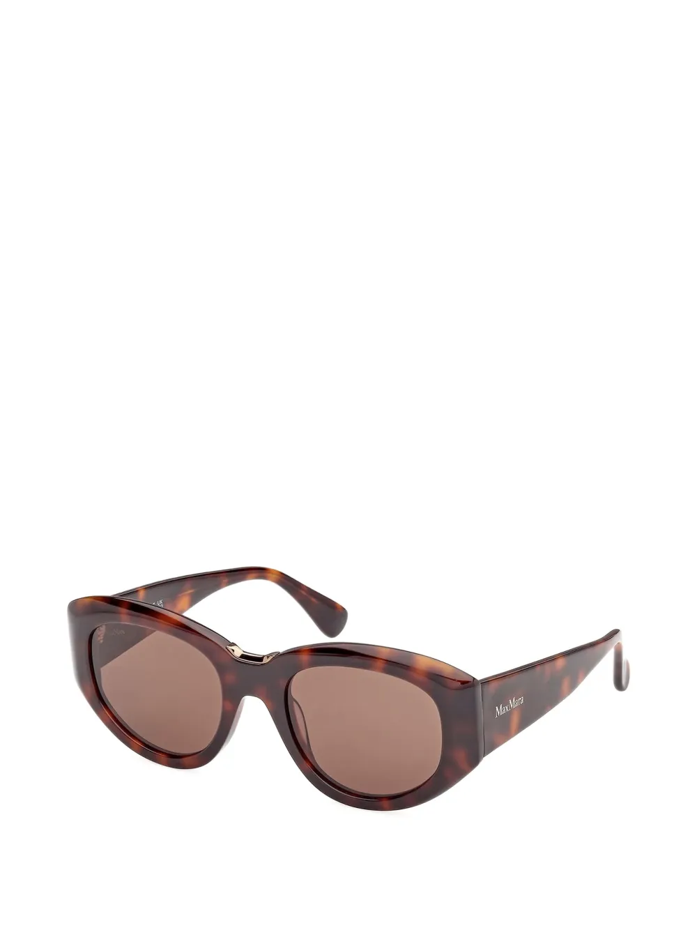 Max Mara Eyewear Zonnebril met ovalen montuur Bruin
