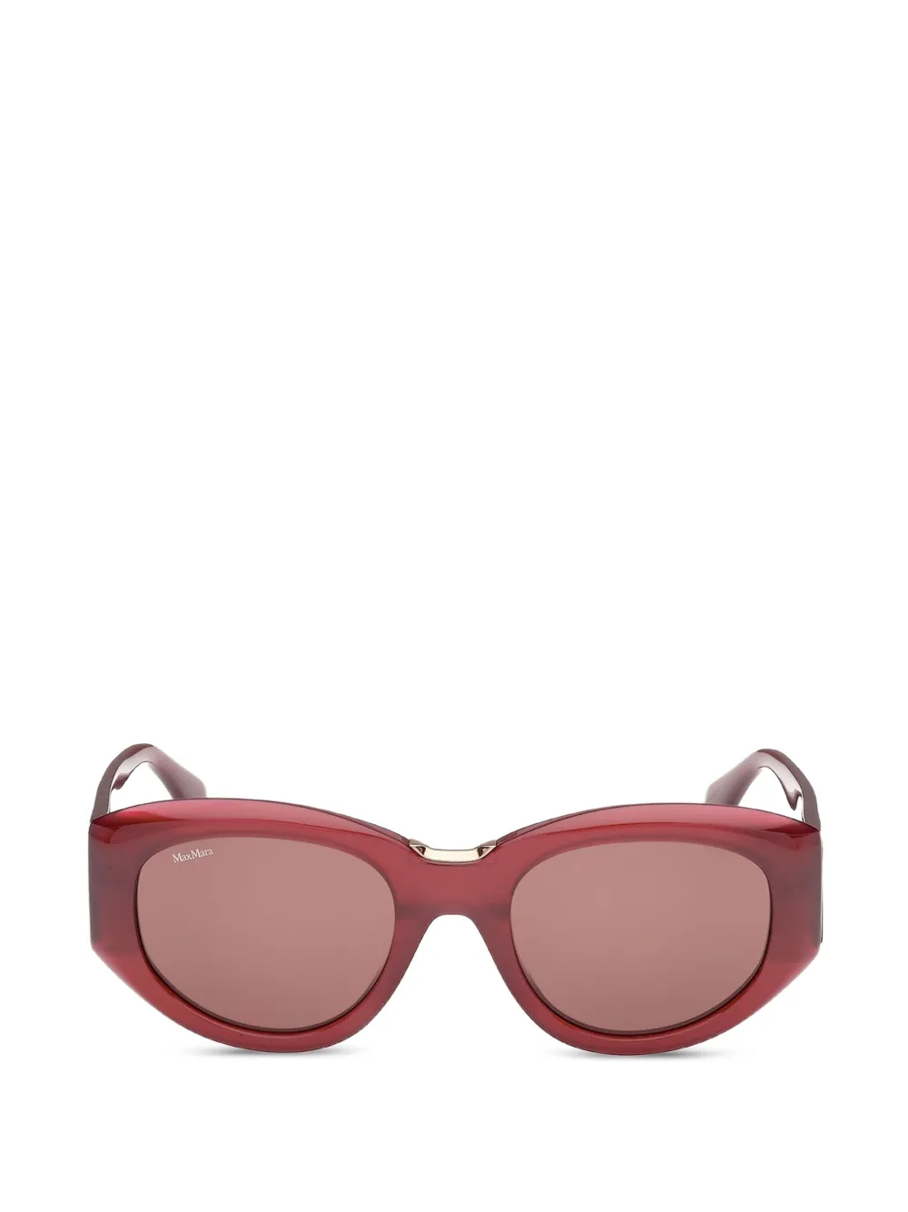 Max Mara Eyewear shiny oval-frame sunglasses - Rot