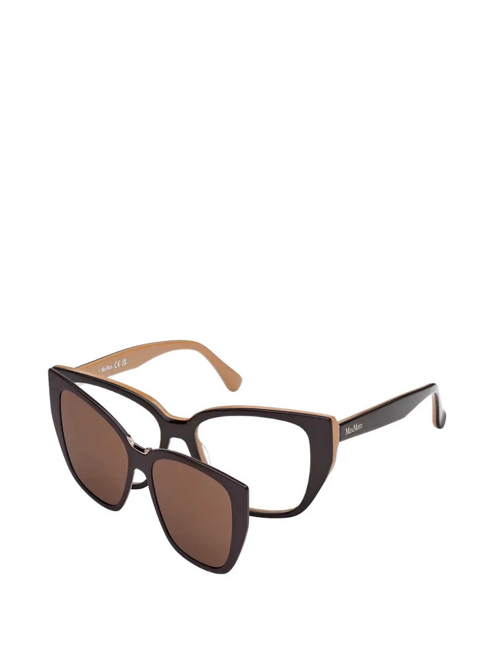 Max Mara Eyewear Bril met cat-eye montuur Bruin