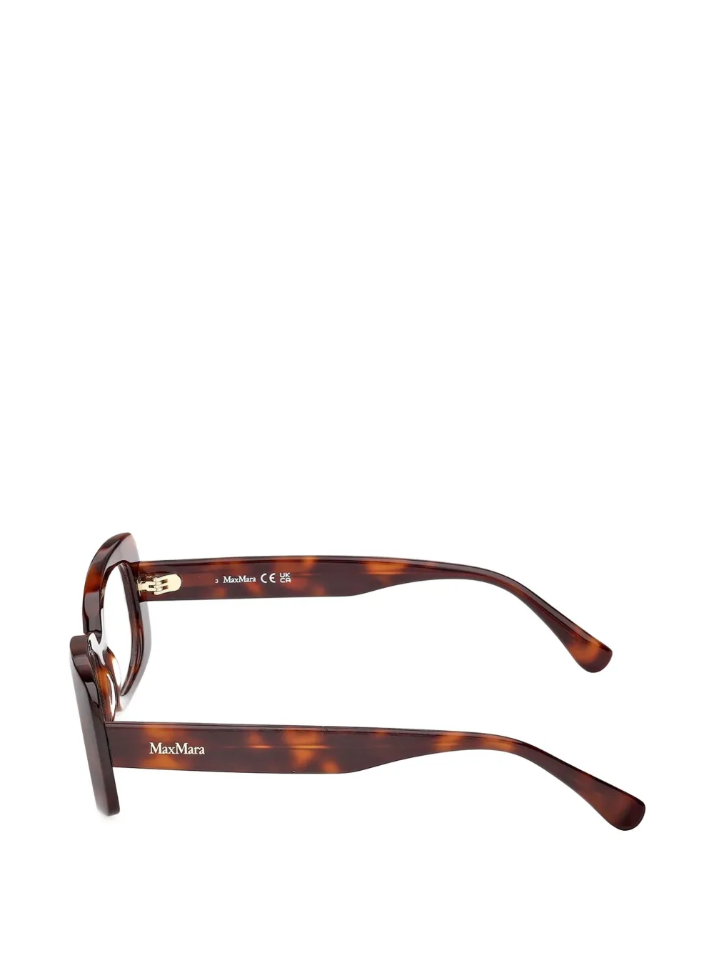 Max Mara Eyewear Bril met rechthoekig montuur Bruin