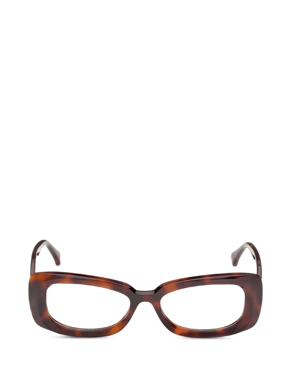 Max Mara Eyewear rectangle-frame glasses - Marrone