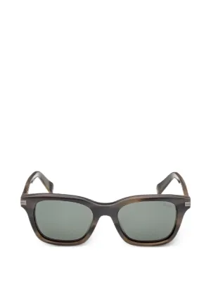Zegna スクエアフレーム サングラス | ブラック | FARFETCH JP