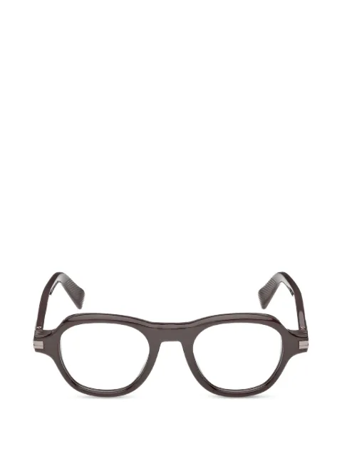 Zegna lentes con armazón redonda