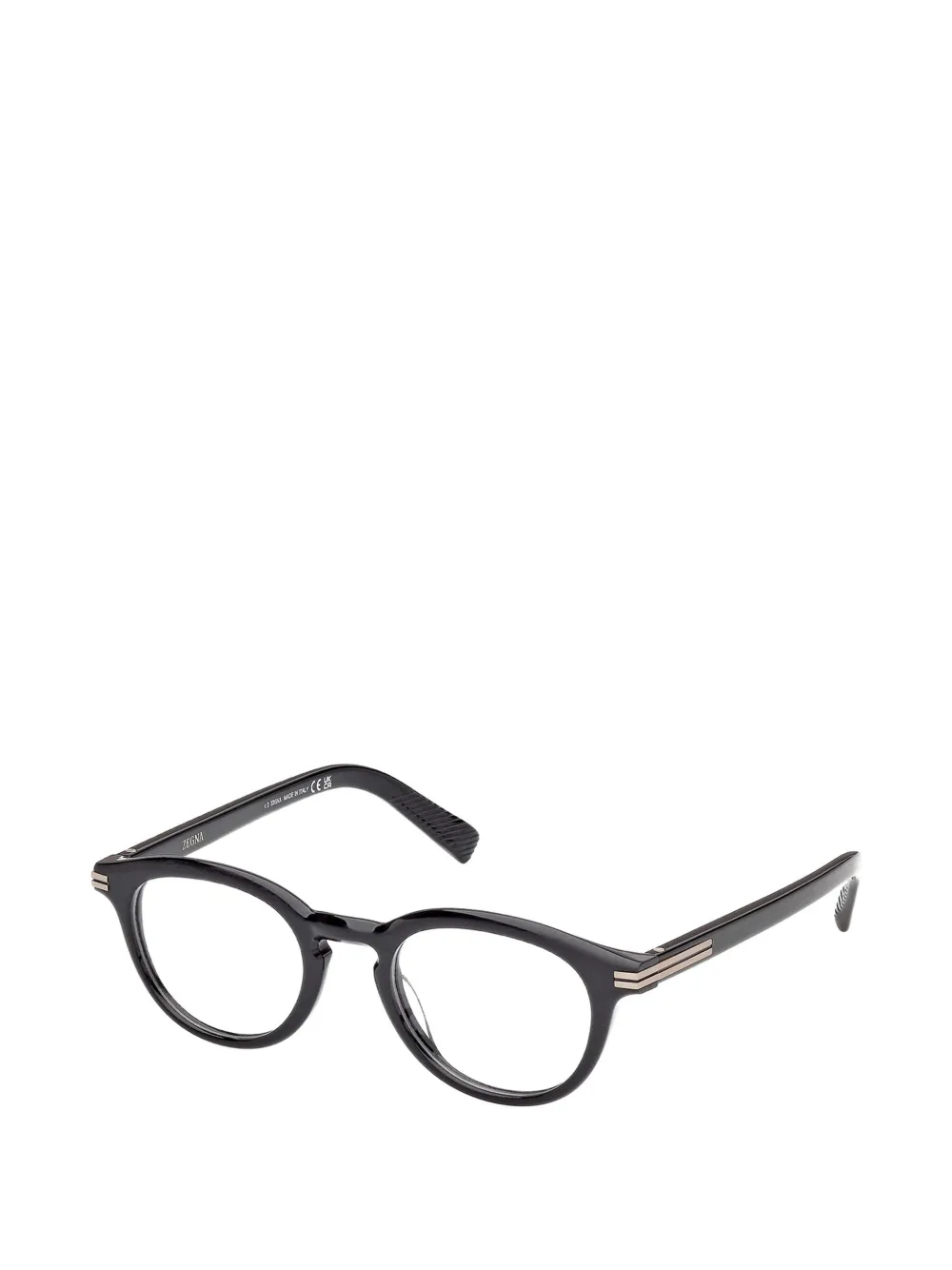 Zegna Bril met rond montuur Zwart